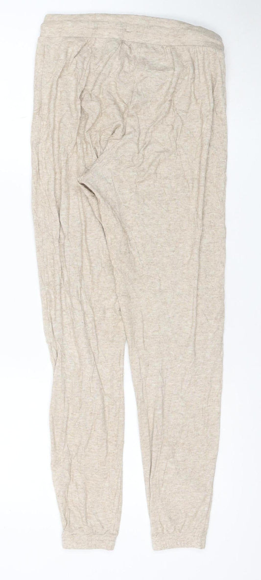 Box Avenue Women Beige Size 8 Lightweight Drawstring Pyjama Trousers