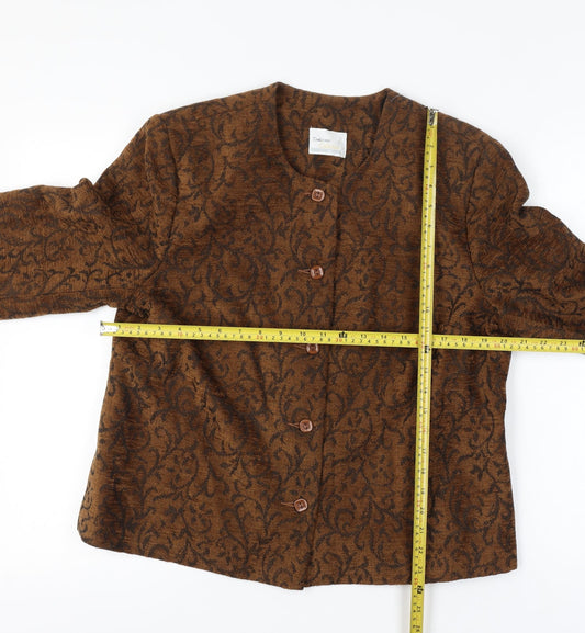 Tradition Collection Women’s Brown Paisley Blazer Jacket Size 10 Lined