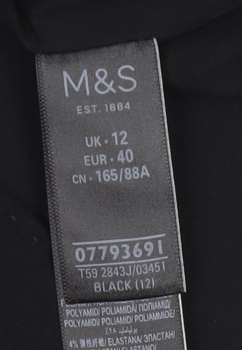 Marks & Spencer Women Black UK 12 Tailored Stretch Blazer