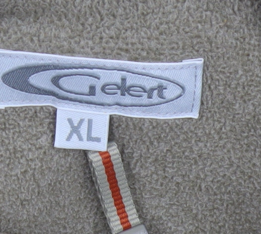 Cekert Men’s Green XL Fleece Full Zip Jacket Stand-Up Collar