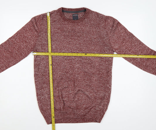 Devred 1902 Men’s Red Marl Cotton Blend Crew Neck Pullover Jumper M