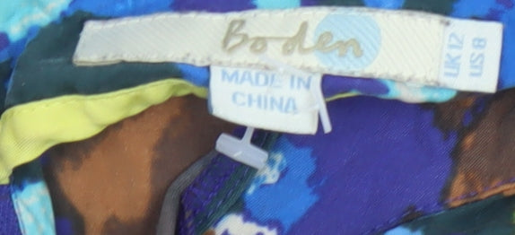 Boden Women Multicoloured UK 8 Floral Silk Blend Tunic Blouse