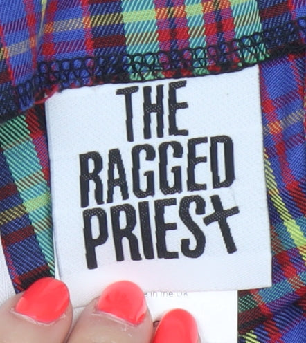 The Ragged Priest Women Multicoloured S Plaid Halter Bodycon Mini Dress