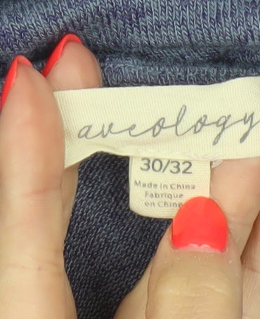 Aveology Women Blue Plus Size 34 Relaxed V-Neck Tunic Top