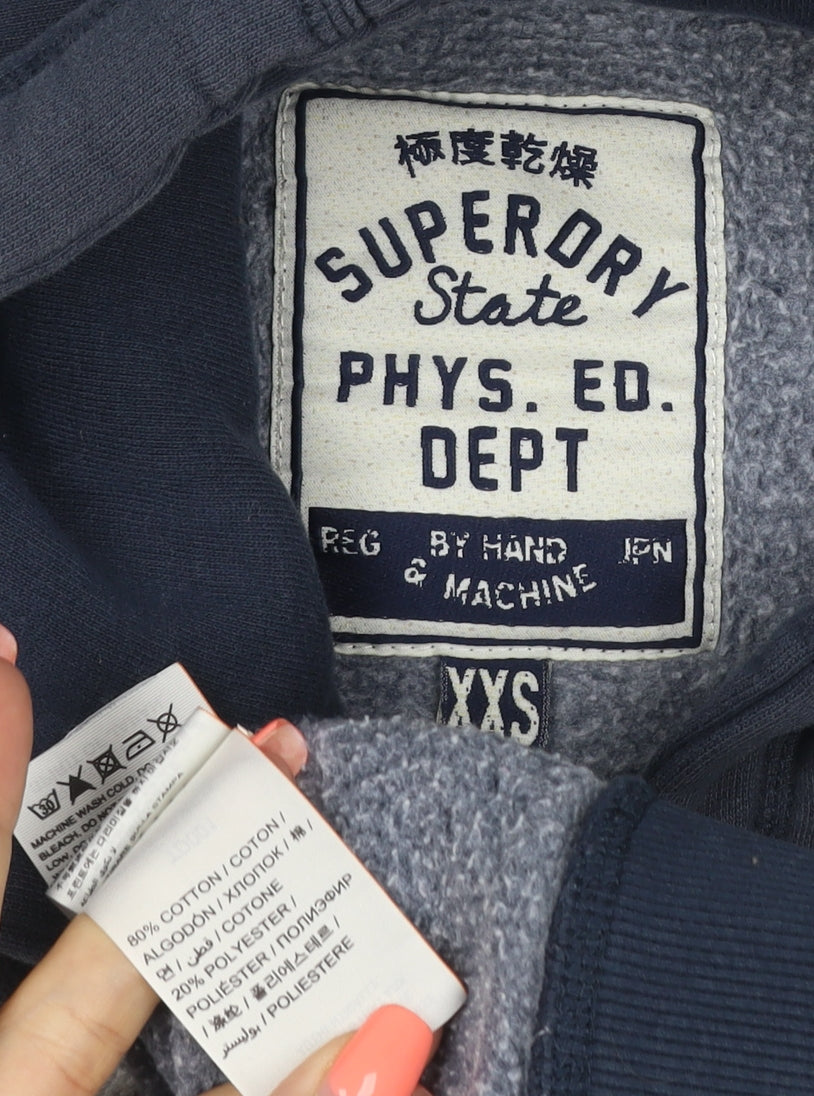 Superdry Teens Navy XXS Pullover Graphic Print Hoodie