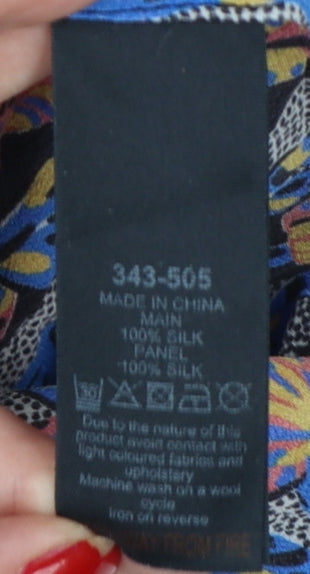 Camilla Issa Women Multicoloured UK 14 Silk Floral Maxi Dress