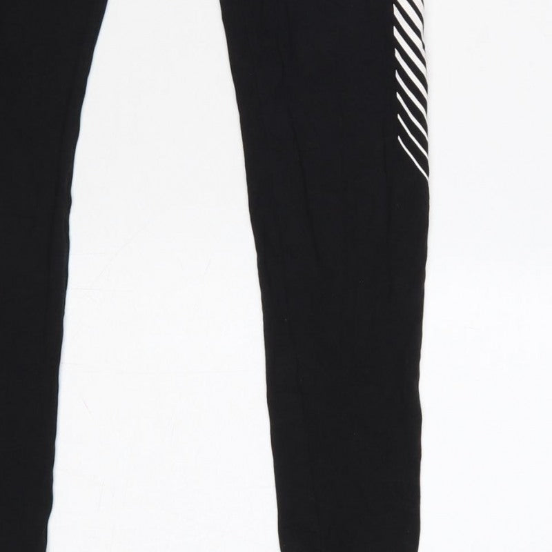 Puma Women’s Black M Logo Print Skinny Gym Training Leggings