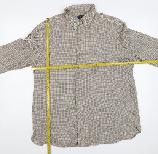 Polo Ralph Lauren Men's Brown Check XL Classic Button-Down Shirt