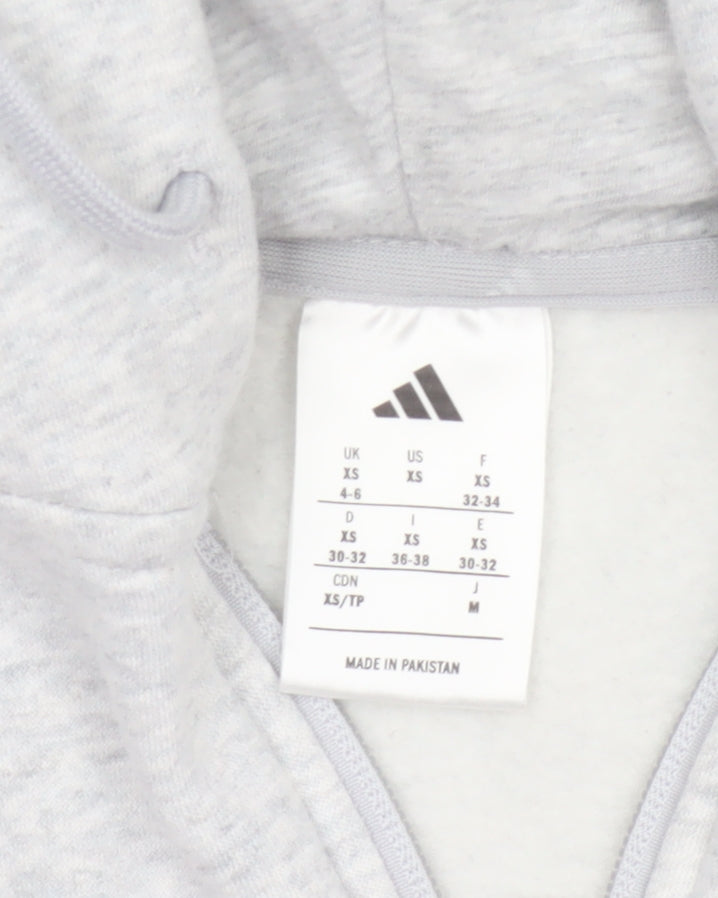 Additional view of Adidas Women’s Grey XS Full Zip Hooded Logo Hoodie