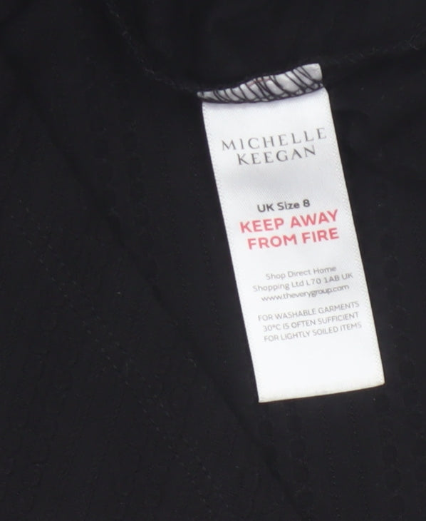 Michelle Keegan Women’s Black UK 8 High Neck Stretch Tank Top