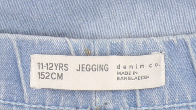 Denim Co Girls Blue Jegging Jeans 11-12 Years 152cm Stretch Ripped
