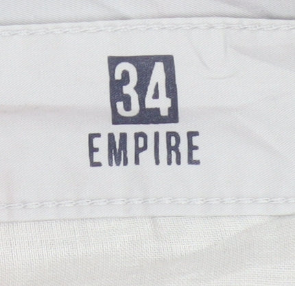 Empire Men’s Ivory Classic Chino Trousers W34 Straight Leg Cotton