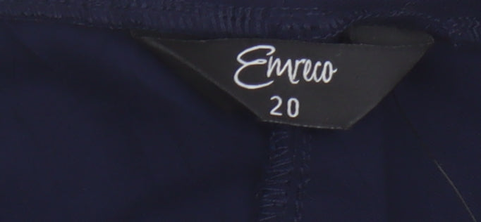 Emreco Women’s Blue Size 20 Straight Leg Cargo Trousers