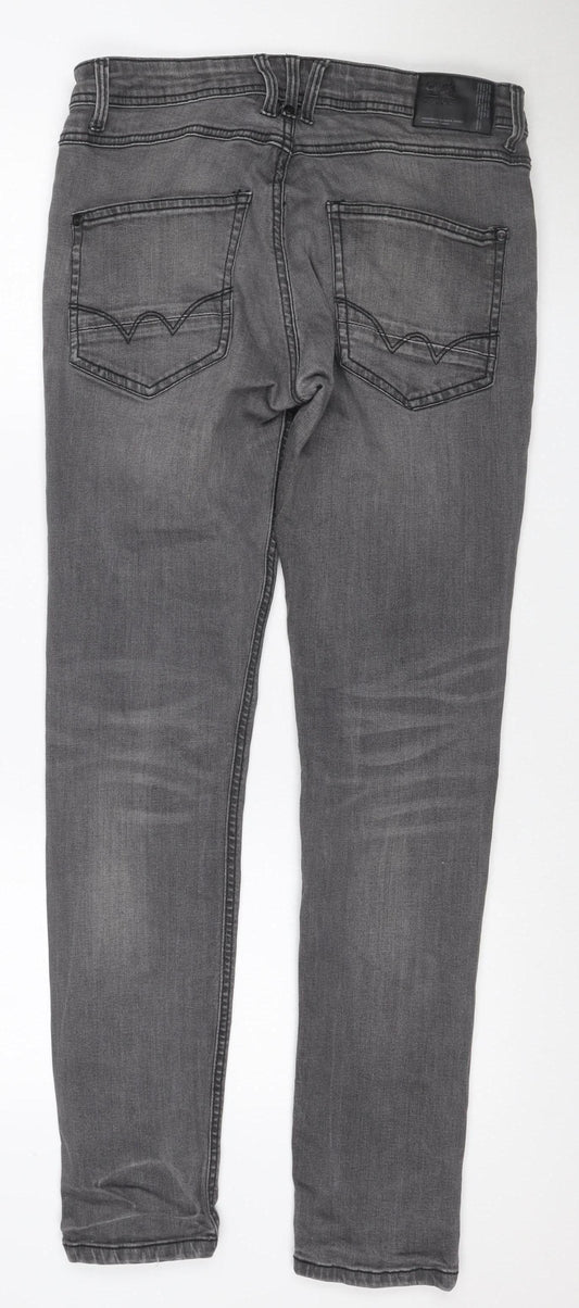 Duck and Cover Men’s Grey 32 Regular Straight Stretch Jeans