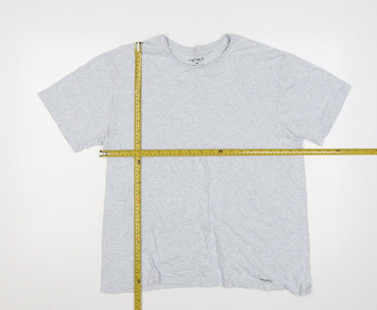 Carhartt Men Grey M Standard Crew Neck Logo T-Shirt