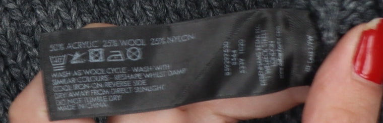 Maine New England Women’s Grey Size 10 Roll Neck Knit Jumper