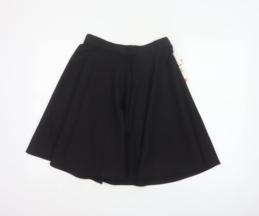 Marks & Spencer Girls Black 14-15 Years A-Line Knee Length Skort NWT