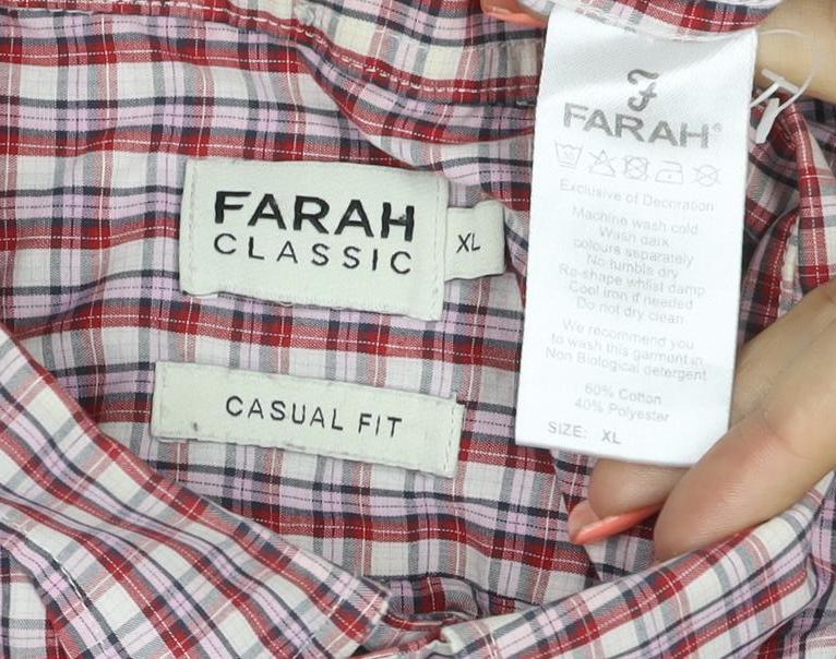 Farah Classic Men’s Multicoloured Check Short Sleeve Shirt XL