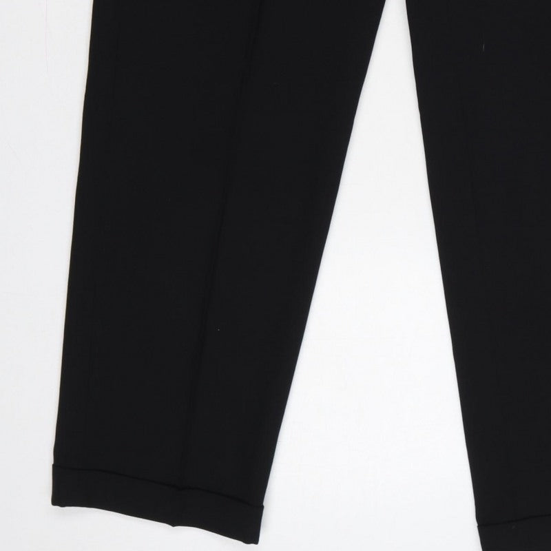 Burton Menswear Womens Black 34 Pleated Tapered Dress Trousers
