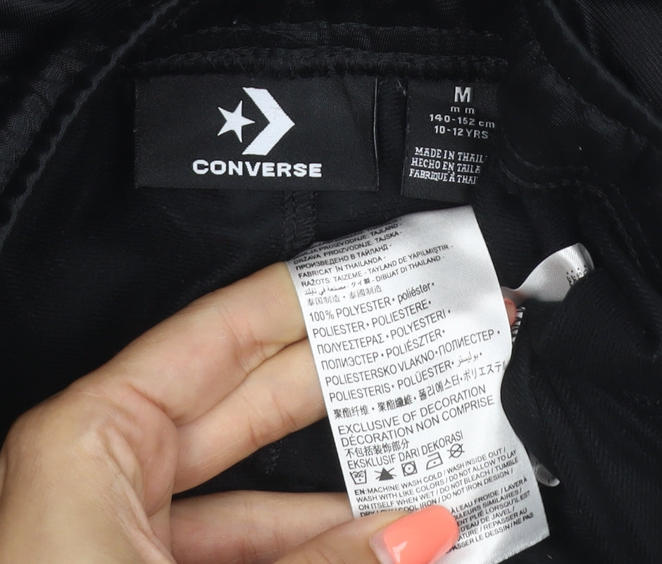 Converse Boys Black 10-12 Years Jogger Track Pants Drawstring