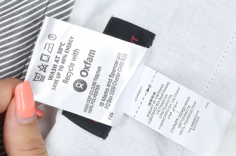 Marks & Spencer Men's Grey 38in 31in Straight Dress Trousers