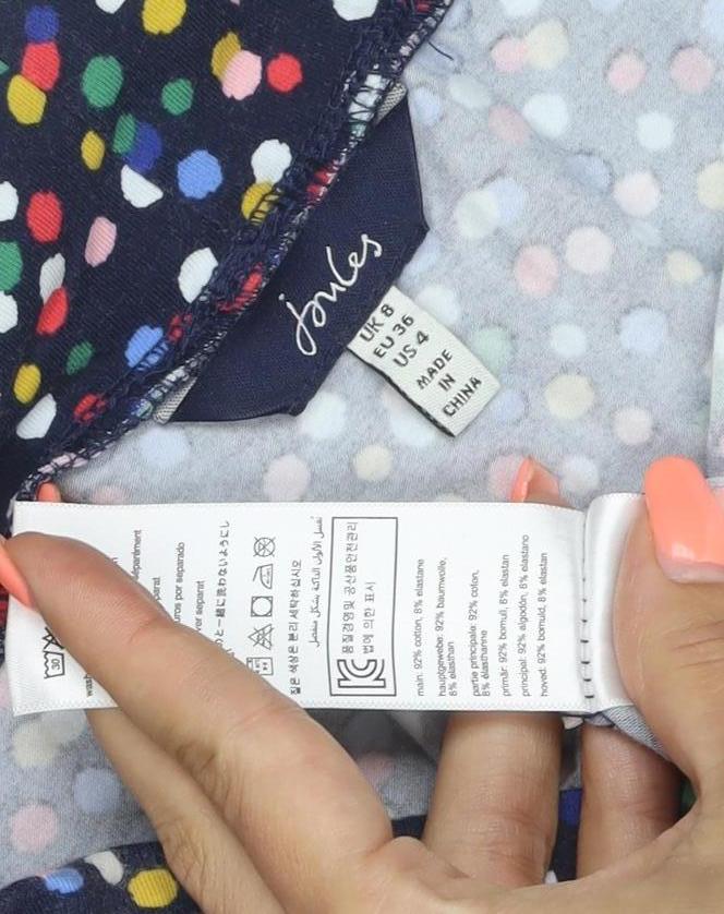 Jones Women’s Multicoloured UK 10 Flare Long Polka Dot Stretch Skirt