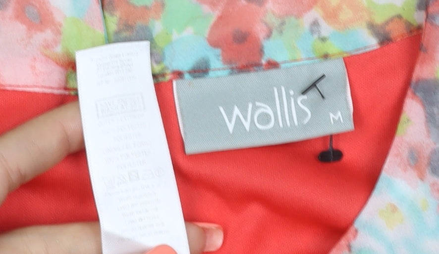 Wallis Women Multicoloured UK 12 Floral Chiffon Sleeveless Tunic Blouse