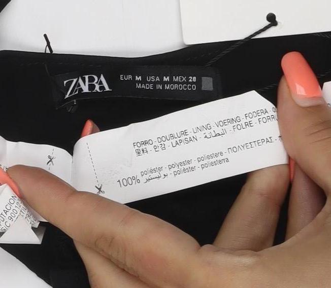 Zara Women Black UK 12 Midi Slip Dress Strappy Formal Party