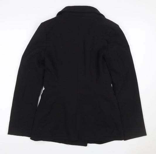 Attentif Women’s Black UK 10 Double-Breasted Six Button Blazer
