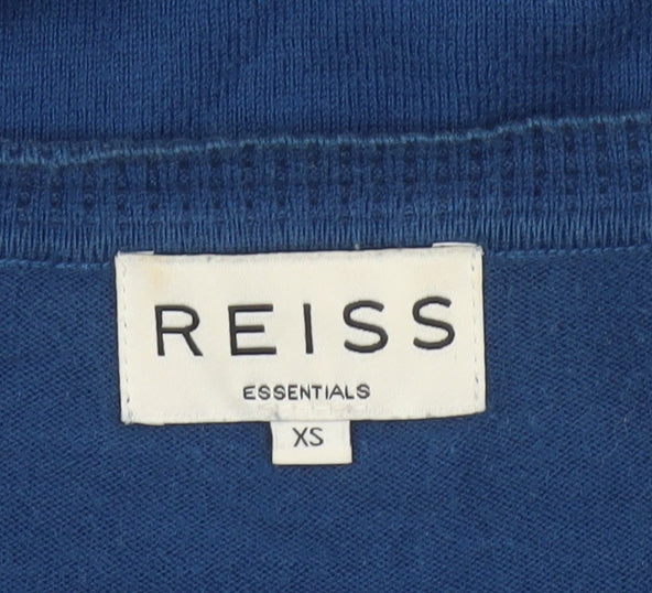 Reiss Women Blue XS Cashmere Blend Round Neck Raglan Jumper