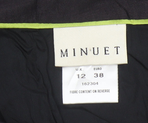 Minuet Women’s Black UK 12 Linen Pencil Knee Length Skirt