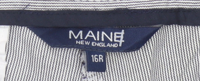 Additional view of Maine New England Women’s Grey Stripe Chino Trousers UK 16 Tapered