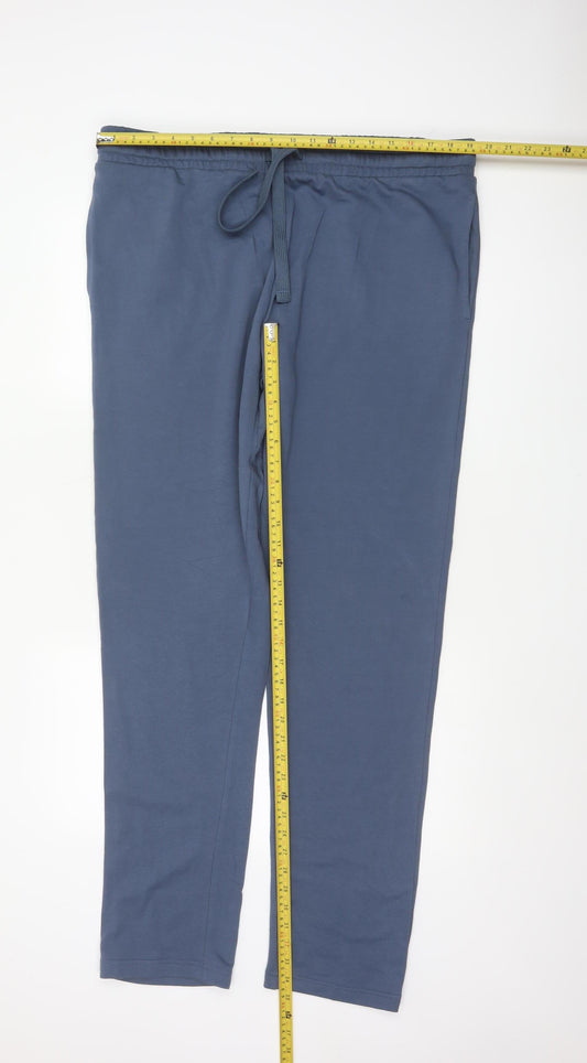 Marks & Spencer Men's Blue XL Long Regular Fit Sweatpants Joggers