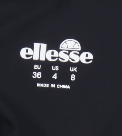 Ellesse Women Black UK 8 Athletic Stretch Tank Top Logo