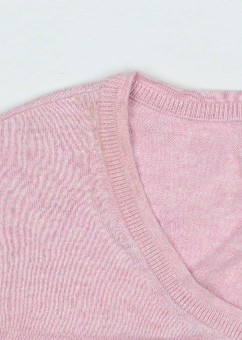 Additional view of edc by Esprit Women’s Pink M V-Neck Long Sleeve Cotton Blend Jumper