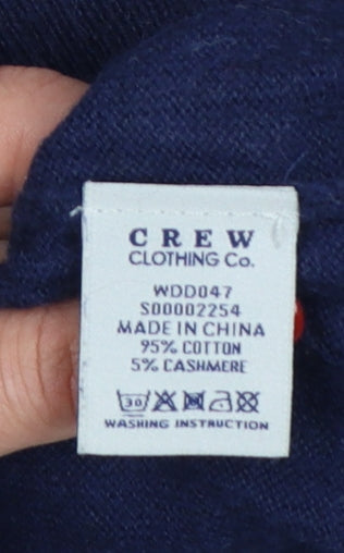 Additional view of Crew Clothing Women's Navy Blue UK 8 V-Neck Cotton Cashmere Jumper