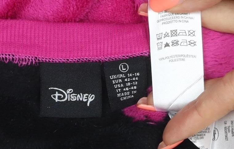 Disney Women Pink L Snow White Fleece Long Sleeve Pyjama Top