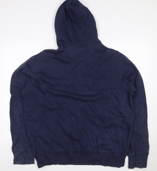 Polo Ralph Lauren Men’s Blue XL Henley Hoodie Embroidered Logo