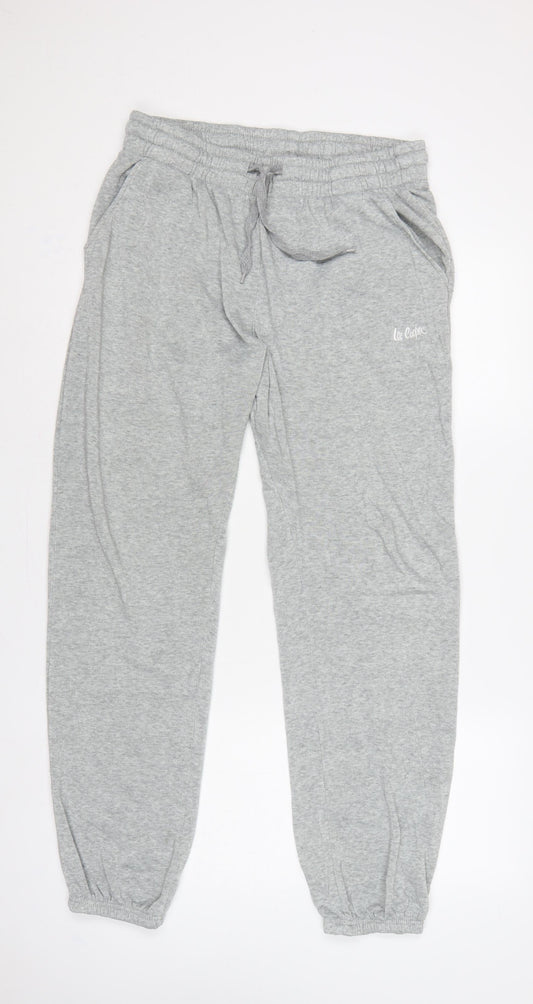 Lee Cooper Women Grey 2XL Jogger Sweatpants Logo Drawstring Pockets