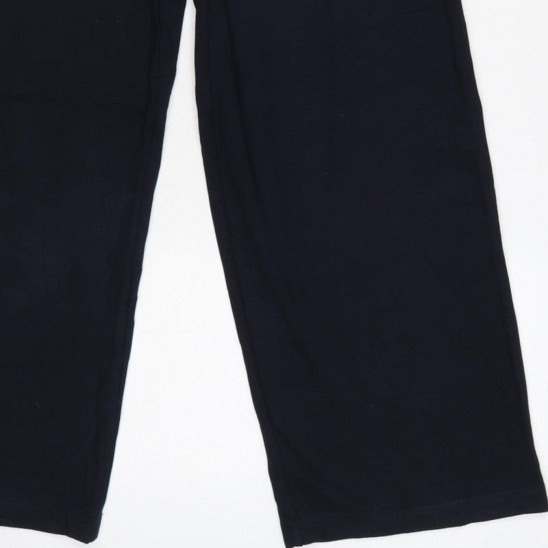 Edit Or's Cut Women's Black UK 14 Wide-Leg High Rise Trousers