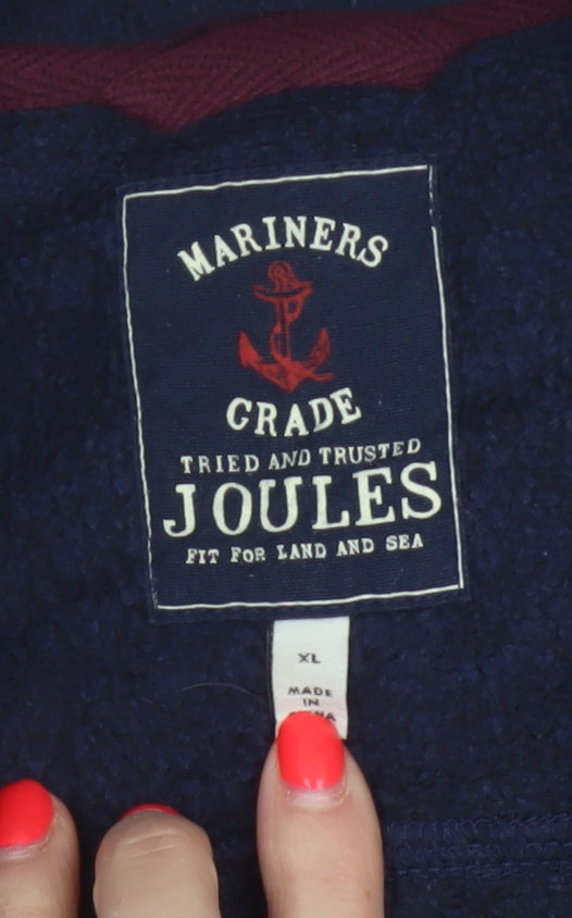 Joules Men's Blue XL Fleece Bodywarmer Gilet Full Zip Pockets