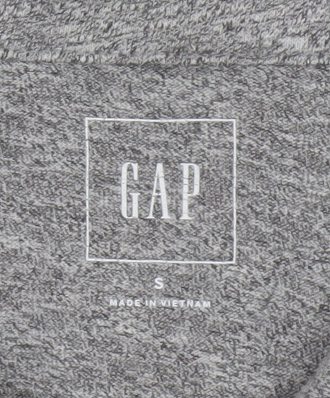 Gap Men’s Grey Marl Polo Shirt Size S Short Sleeve Cotton Blend