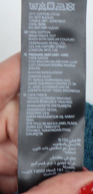 Additional view of Maine New England Men’s Blue Small Textured Knit Crew Neck Jumper