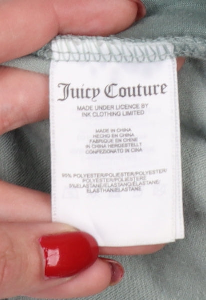 Juicy Couture Women’s Green XS Velour Jogger Trousers Logo