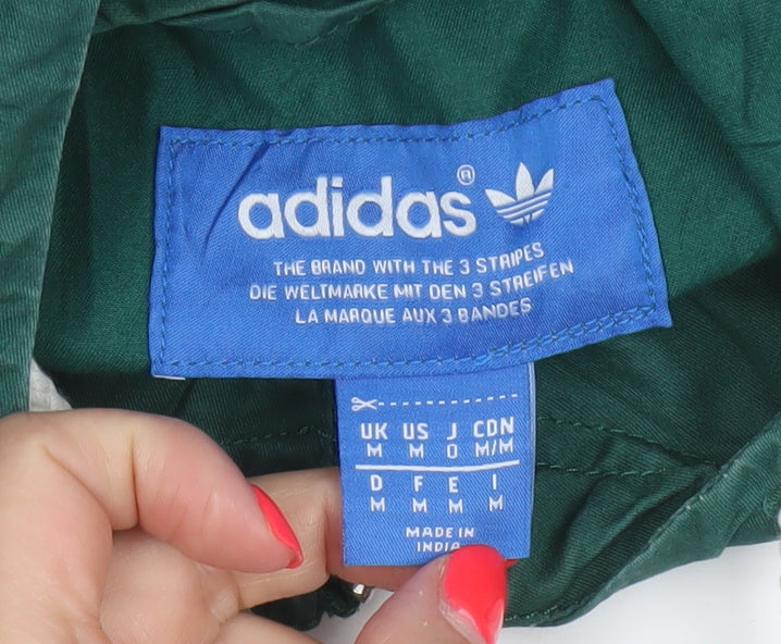 Additional view of adidas men’s green m hooded full zip cotton utility jacket