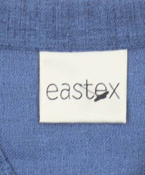 Eastex Women’s Blue UK 14 Short Sleeve Button-Up Blouse