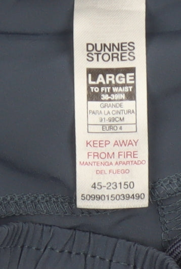Dunnes Stores Men Grey L Athletic Running Shorts Drawstring Reflective