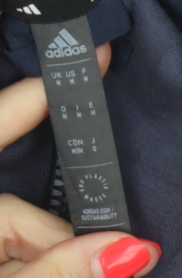 Additional view of Adidas Men’s Blue M Full Zip Hooded Logo Sports Hoodie