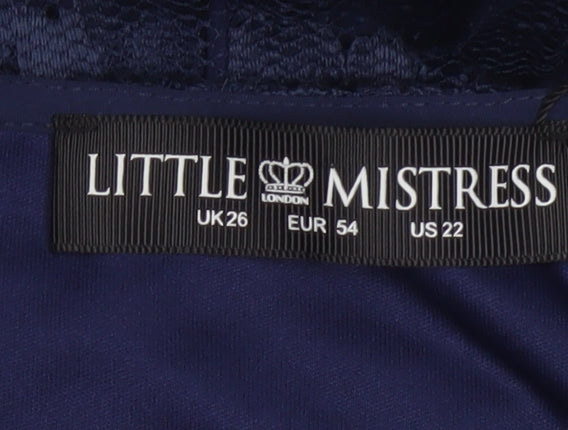 Little Mistress Women Multicoloured Lace A-Line Dress UK 26