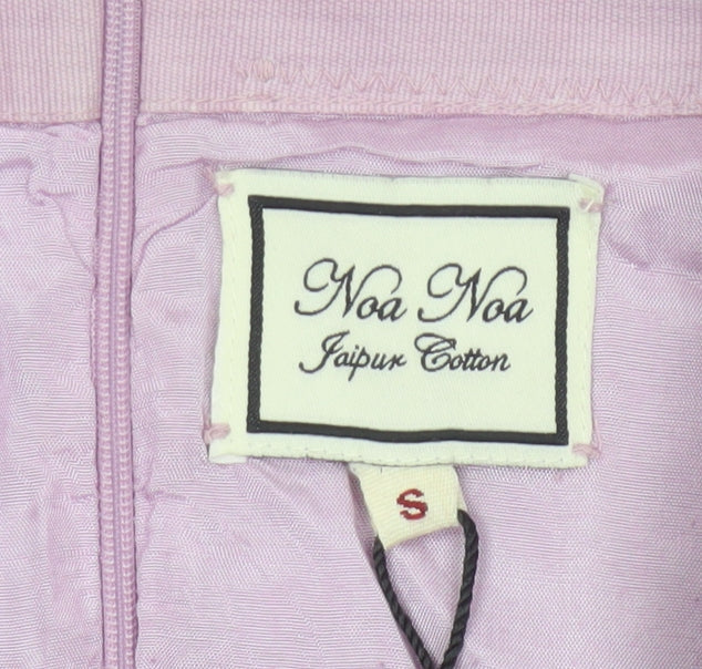 Noa Noa Women Pink S A-Line Knee Length Cotton Skirt
